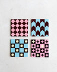 Mika Ceramic Coasters, all four designs