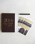 2027 Plan & Shine Set in Truffle: planner, sticker pack and Luxe Pen