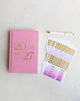 2027 Plan & Shine Set in Blossom: planner, sticker pack and Luxe Pen