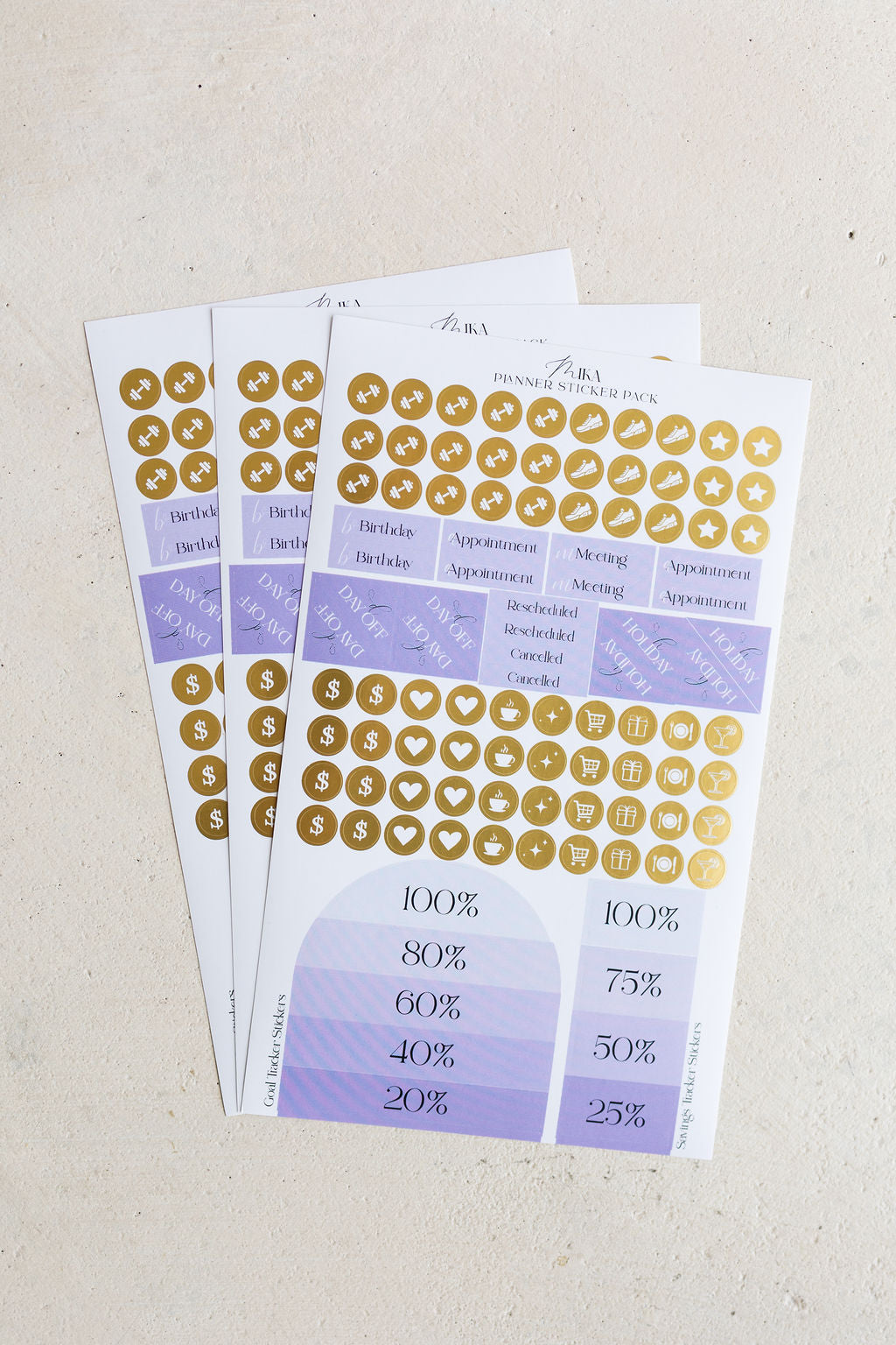 Personal Planner Ultimate Sticker Pack in Purple