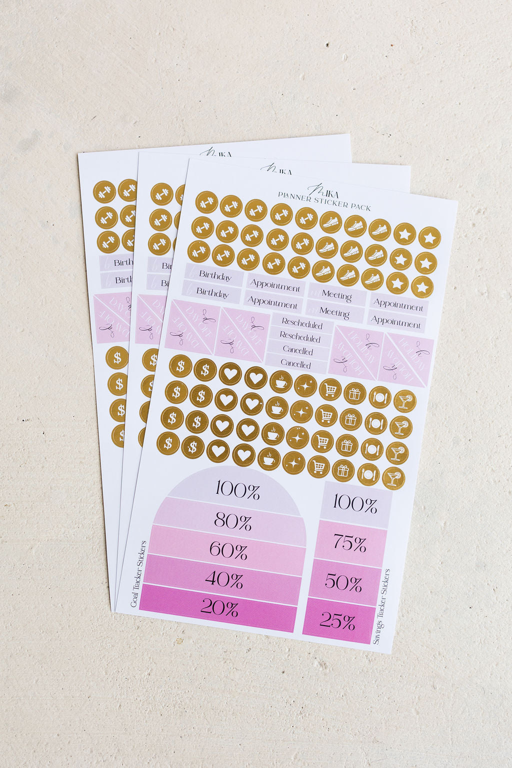 Personal Planner Ultimate Sticker Pack in Pink