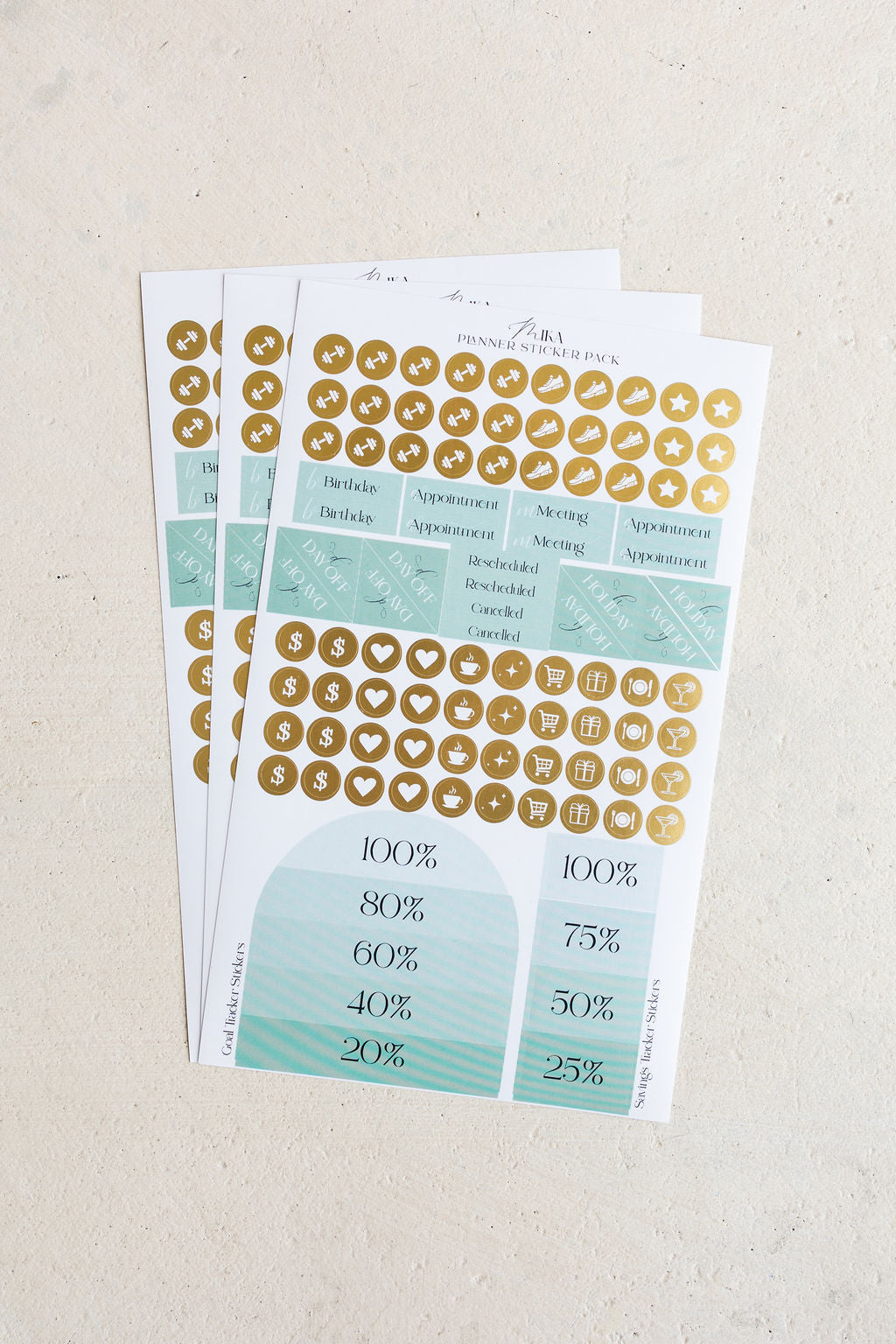 Personal Planner Ultimate Sticker Pack in Sage