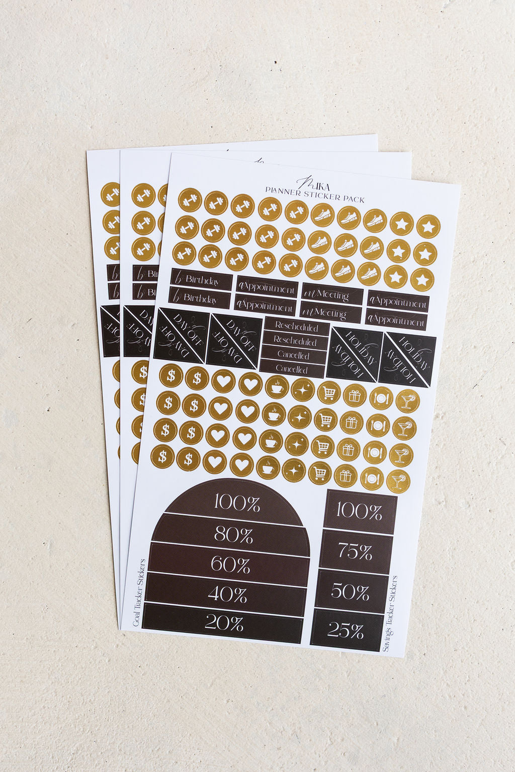 Personal Planner Ultimate Sticker Pack in Truffle