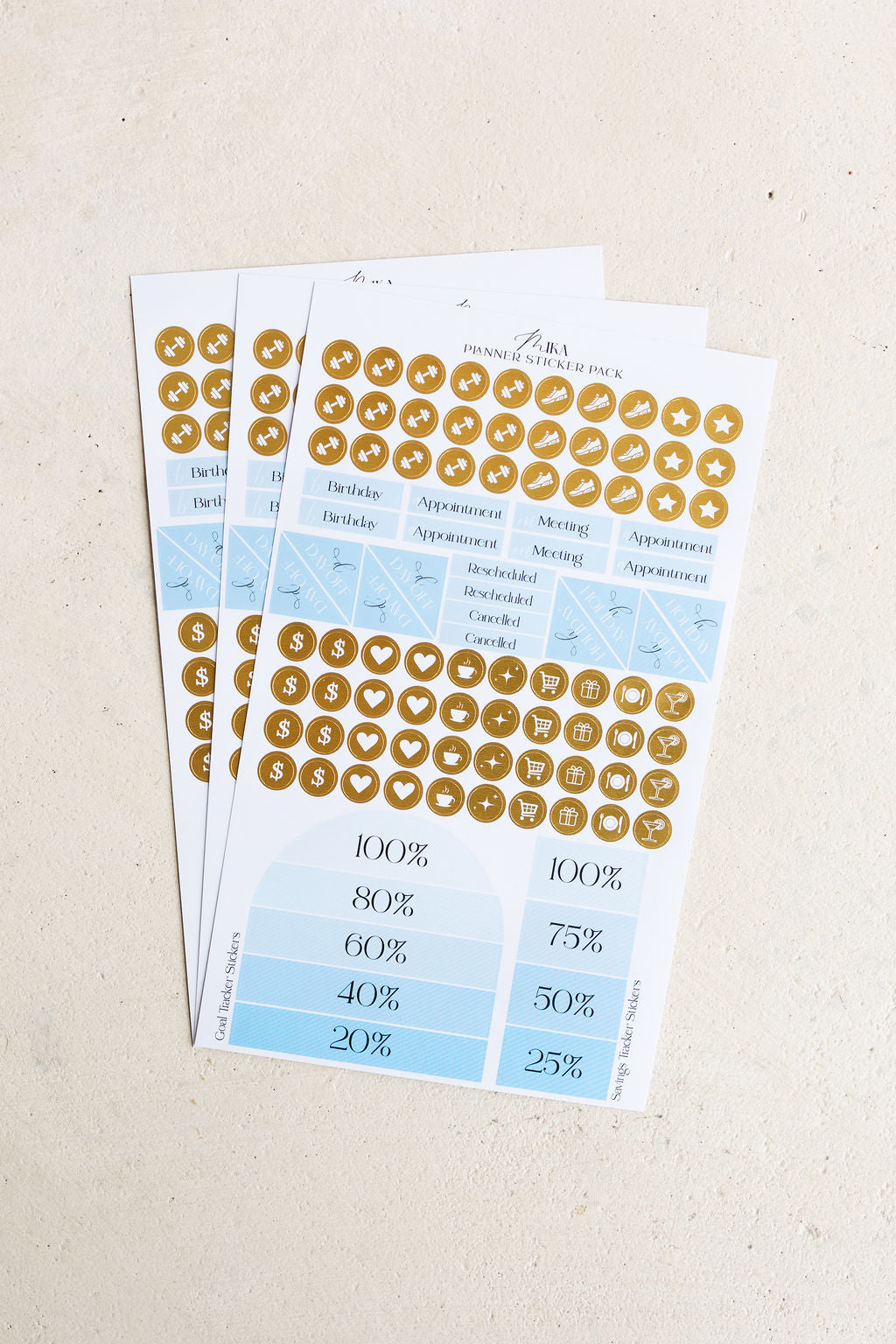 Personal Planner Ultimate Sticker Pack in Blue