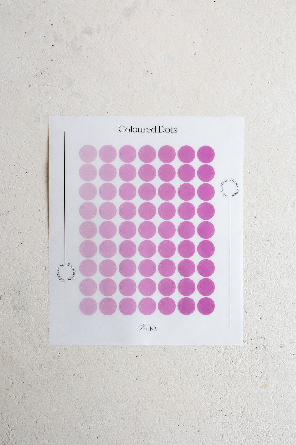 Transparent Dot Stickers in Shades of Pink