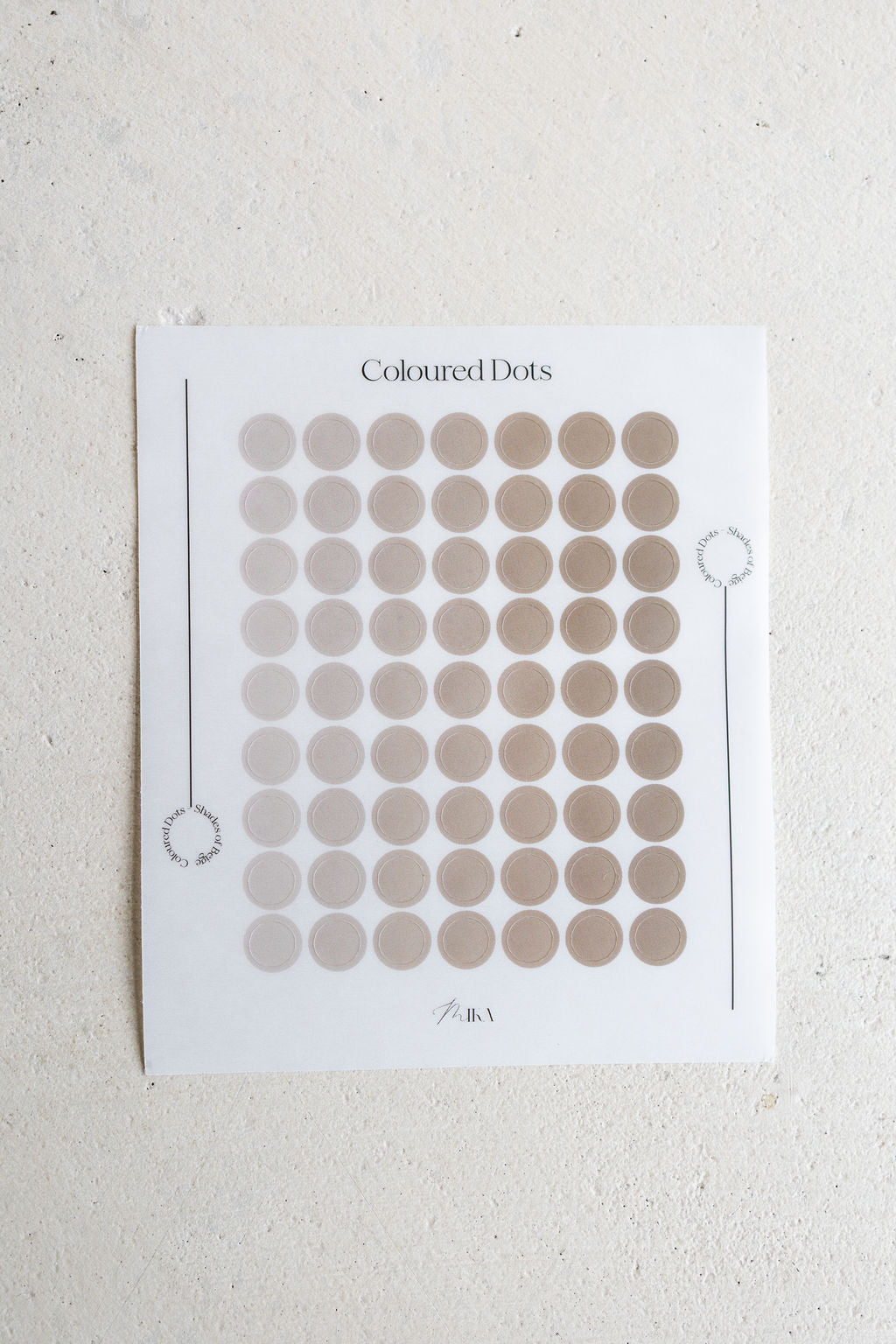 Transparent Dot Stickers in Shades of Beige
