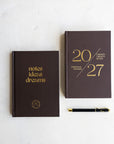 2027 Plan & Dream Set in Truffle: planner, notebook and Luxe Pen