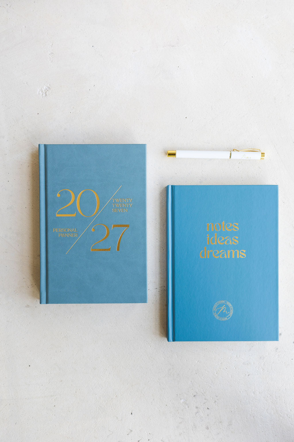 2027 Plan & Dream Set in Seafoam: planner, notebook and Luxe Pen