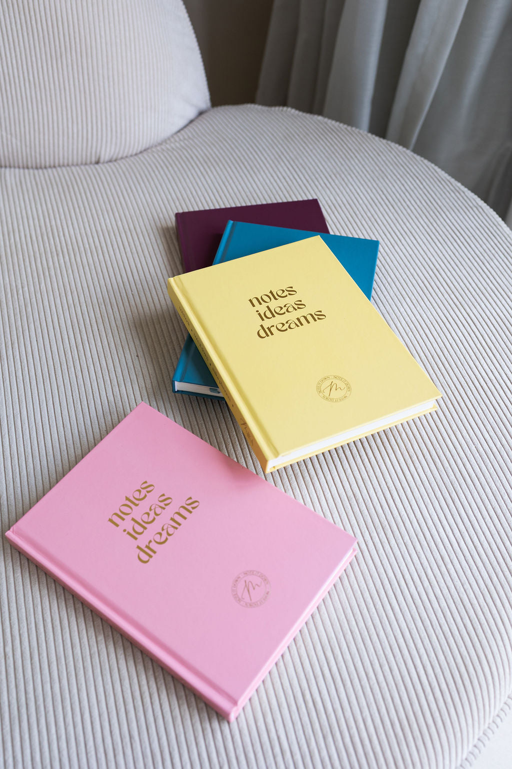 Notes Ideas Dreams A5 Notebooks in a range of colours