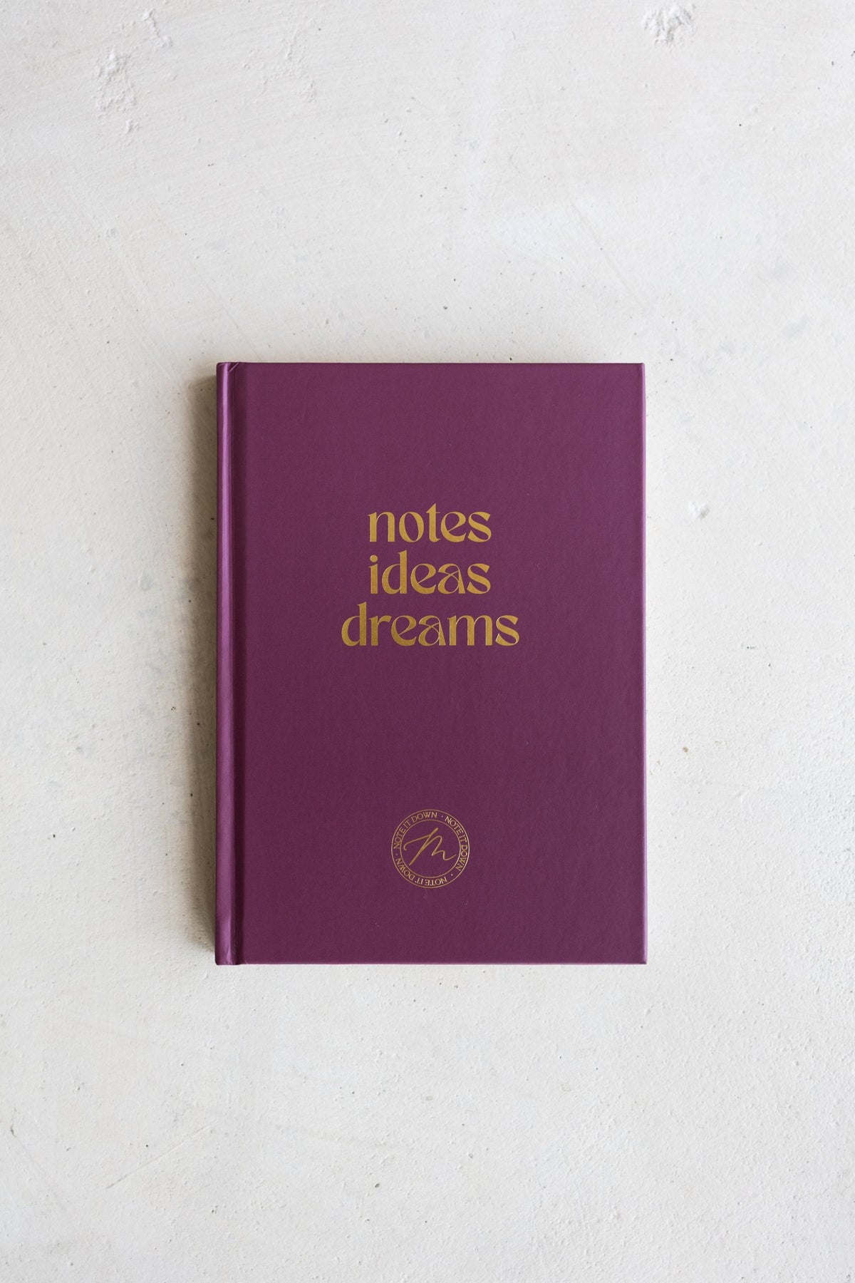 Notes Ideas Dreams A5 Notebook in Merlot