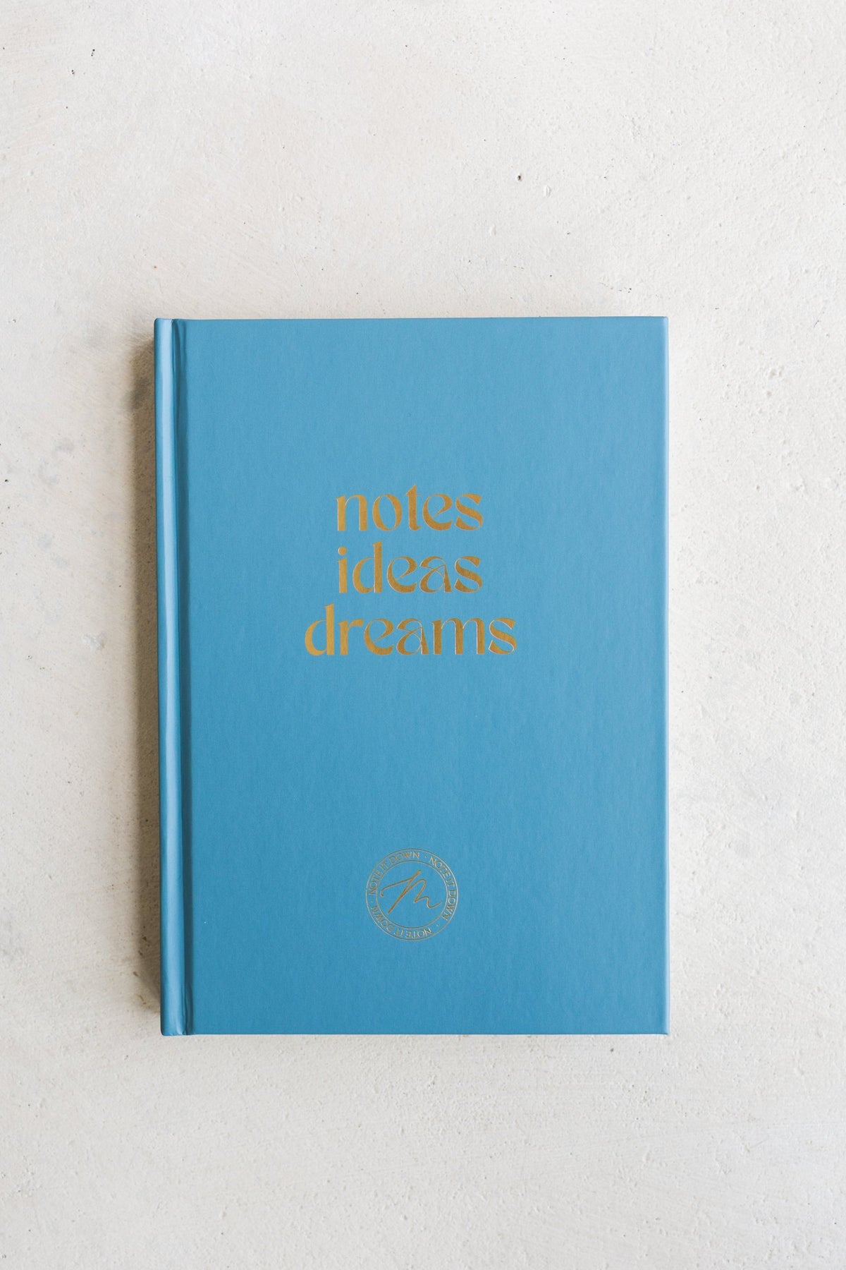 Notes Ideas Dreams A5 Notebook in Seafoam