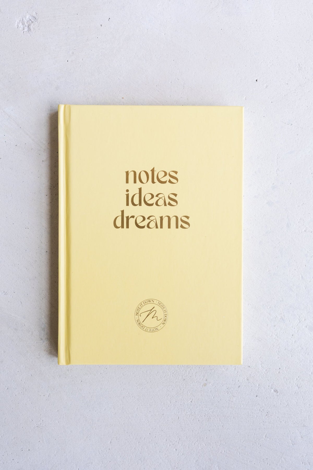 Notes Ideas Dreams A5 Notebook in Sunshine